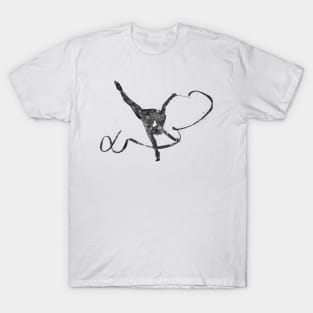 Rhythmic gymnastics black and white T-Shirt